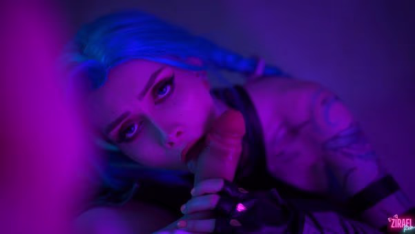 Jinx tied up barman and started to suck his cock by ZiraelRem