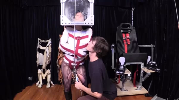 Elise Graves - Places her into a straitjacket and pump clit | BDSM Video
