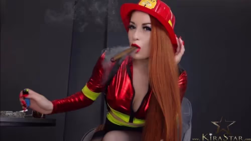 Firefighter Cigar Smoking