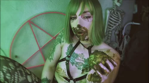 Masturbating in Feces and Playing with an Apple