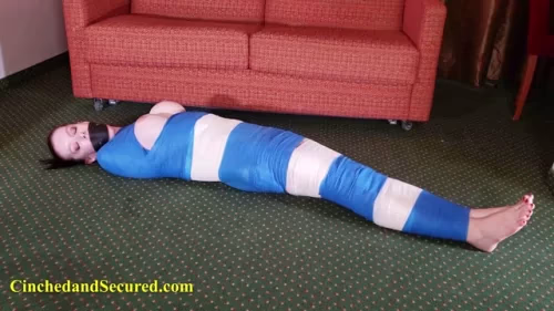 Cobie Gagged and Swathed in Blue - Yours to Command