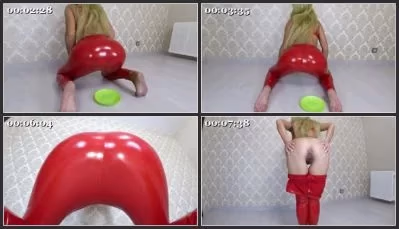 Latex shit and feet smear