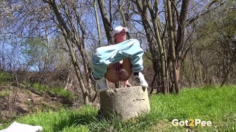 Trickling Pee On The Grass