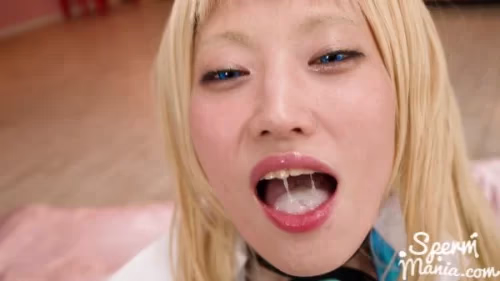 Swallows tons of thick white cumshots