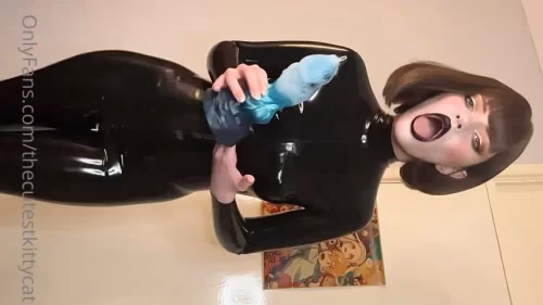 TheCutestKittyCat's in Rubber doll dog dildo sucking