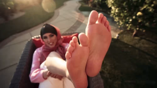 Sophia Leone's Foot Tease in Hijab