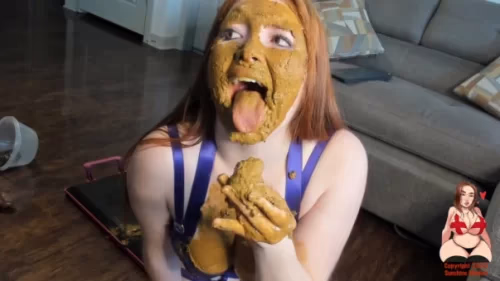 Ginger Cris Puke and shit pour on my face