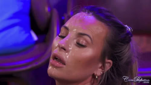 Kayla Wild gets huge load of ball snot all over face