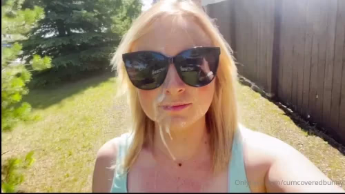 CumCoveredBunny - Neighborhood cumwalk