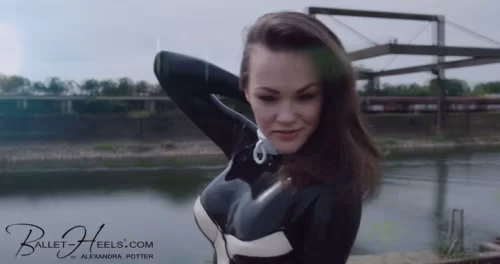 Alexandra Potter - Latex lingerie catsuit | Fetish Video