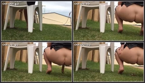 BDSMangel - Outdoor poop voyeur rear view | Scat Video