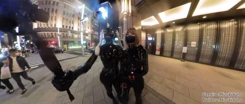Mizuki Yuho - Walk in Ginza at night part 1 | Fetish Video