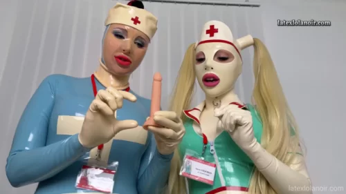 Lola Noir - SPH by two latex nurses | Fetish Video