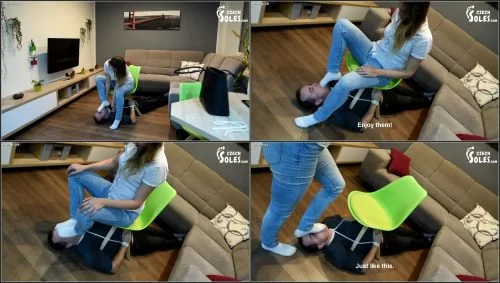 Tied Up And Forced To Smell Socks [CzechSoles] Megan