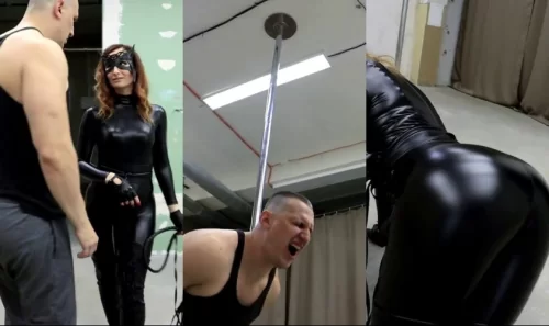 Nicole - Catwoman trains her slave | Cosplay Video