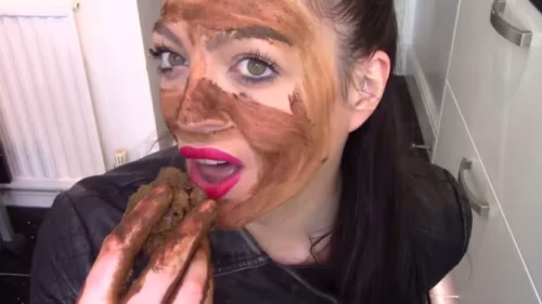 EvaMarie88 - Smearing My Leather With Shit | Scat Video