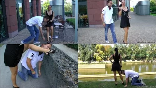 Madame Sarka - Outside Humiliation - Leg licking