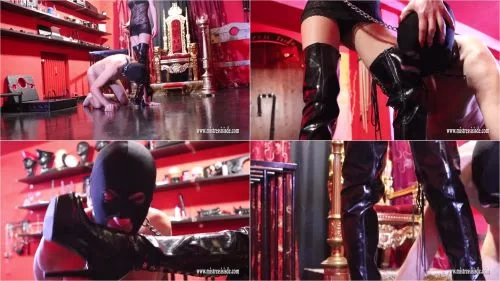 Mistress Iside - Boot Domination And Fresh Slave's Milk - Cum eating