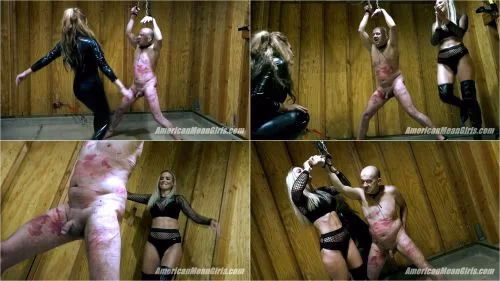 Princess Carmela - Slams her booted-foot up into his balls - Genital punishment
