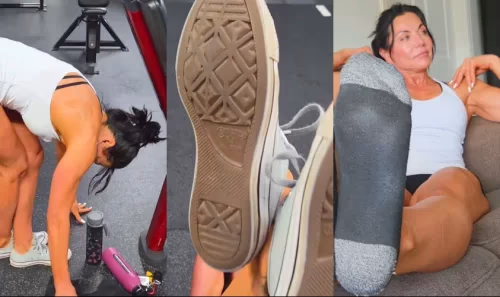 Goddess Zephy - Bodybuilder babe sweaty feet | Soles Video
