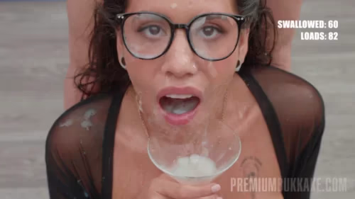 Isa Metible - Glasses Gets More Than 85 Cum Loads | Facial Abuse Video