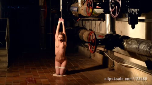 Kate - Cellar Tiptoeing and Kneeling on Beans | BDSM Video