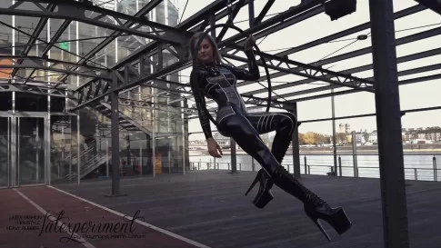 Alexandra Malter - LateXperiment Fashion Model | Shiny Clothes Video