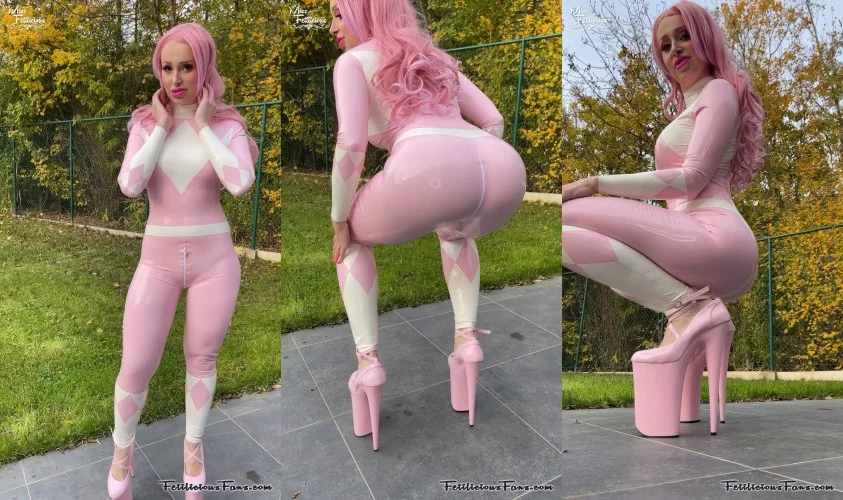Miss Fetilicious - Pink Power Ranger | Shiny Clothes Video