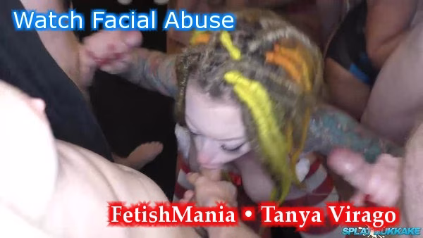 Tanya Virago - Nasty Bukkake Party on Christmas | Cum Play Video